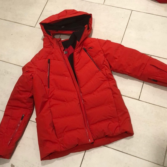 KJUS men’s downforce jacket red in color